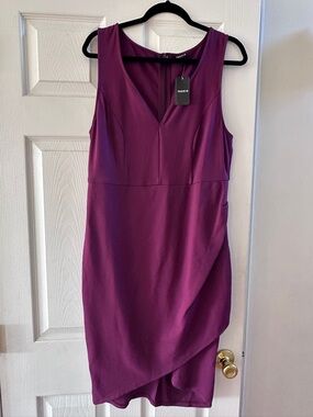 torrid Plum V-Neck Wrap-Hem Midi Dress